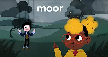 Girl gives a presentation.