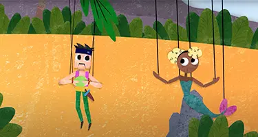 Boy is introduced to sight words.