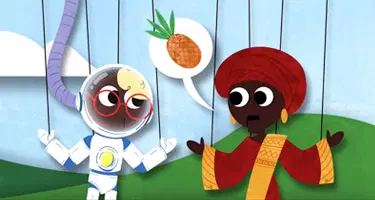 Boy is introduced to the importance of written language.