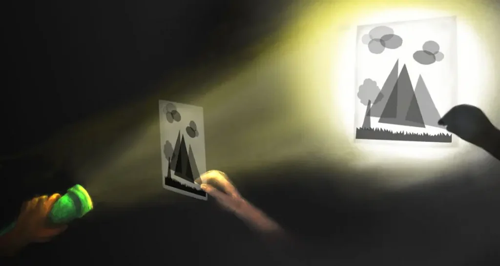 An illustration from the Light and Sound unit