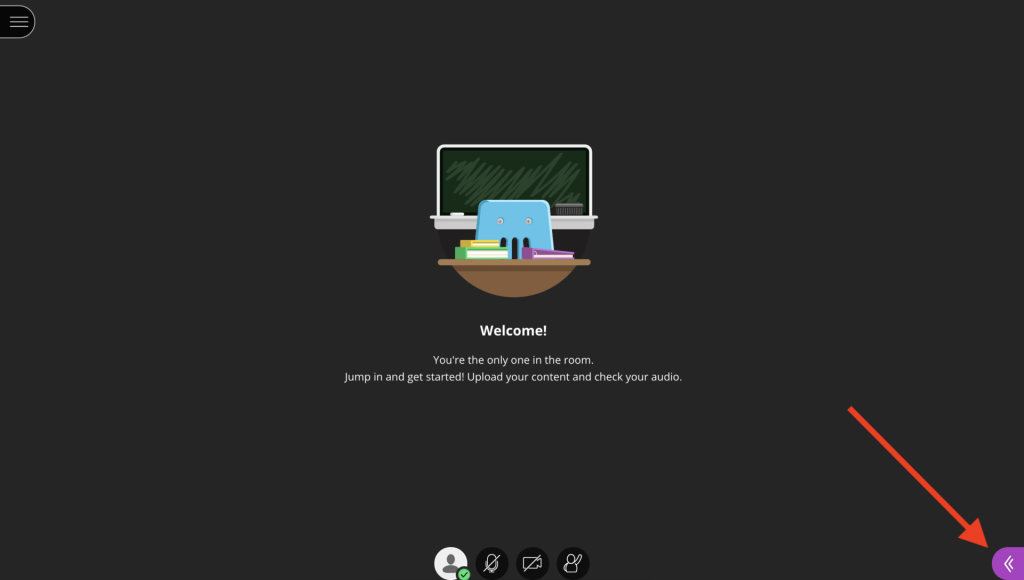 A minimalistic user interface of an online platform displayed on a laptop screen, showing a welcome message and options for uploading content and checking audio.