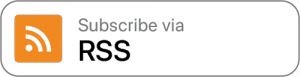 A button with an orange RSS icon and the text "Subscribe via RSS" on a white background, perfect for staying updated on the latest in science of reading training.